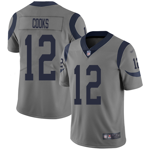 Los Angeles Rams Limited Gray Men Brandin Cooks Jersey NFL Football #12 Inverted Legend->youth nfl jersey->Youth Jersey